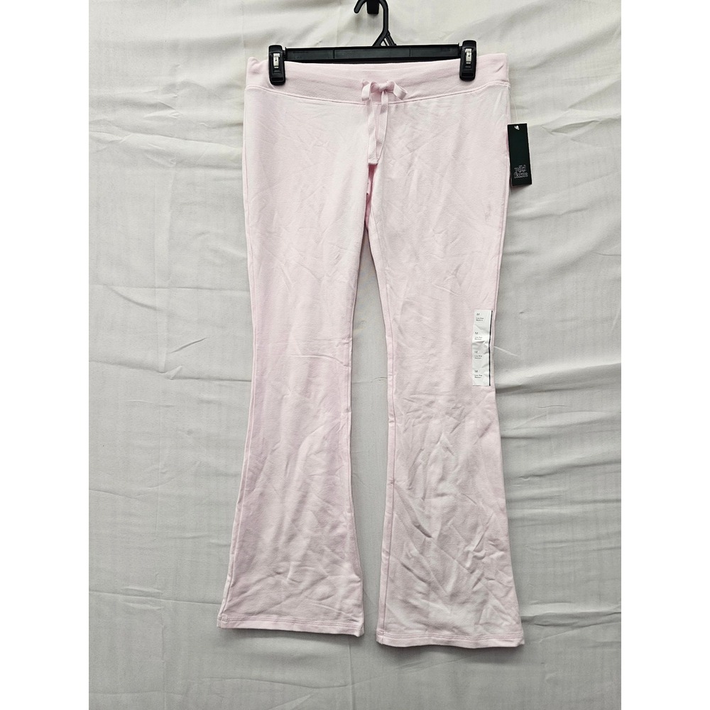 Wild Fable Womens Low Rise Flare Sweatpants Pink Cotton Blend Casual Size Medium